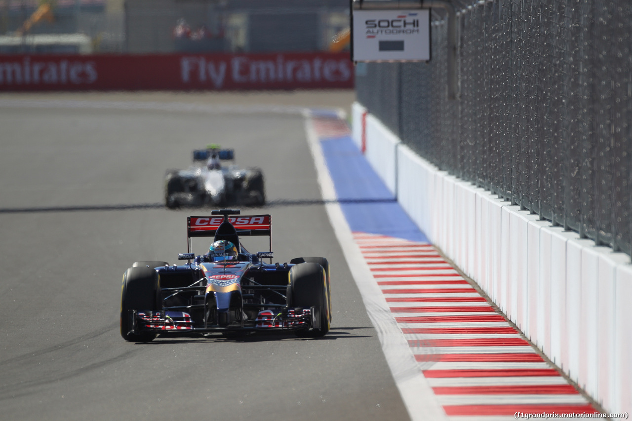 GP RUSSIA, 11.10.2014- Prove Libere 3, Jean-Eric Vergne (FRA) Scuderia Toro Rosso STR9