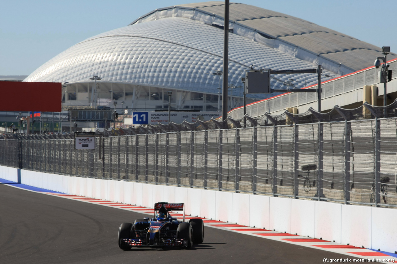 GP RUSSIA, 11.10.2014- Prove Libere 3, Jean-Eric Vergne (FRA) Scuderia Toro Rosso STR9