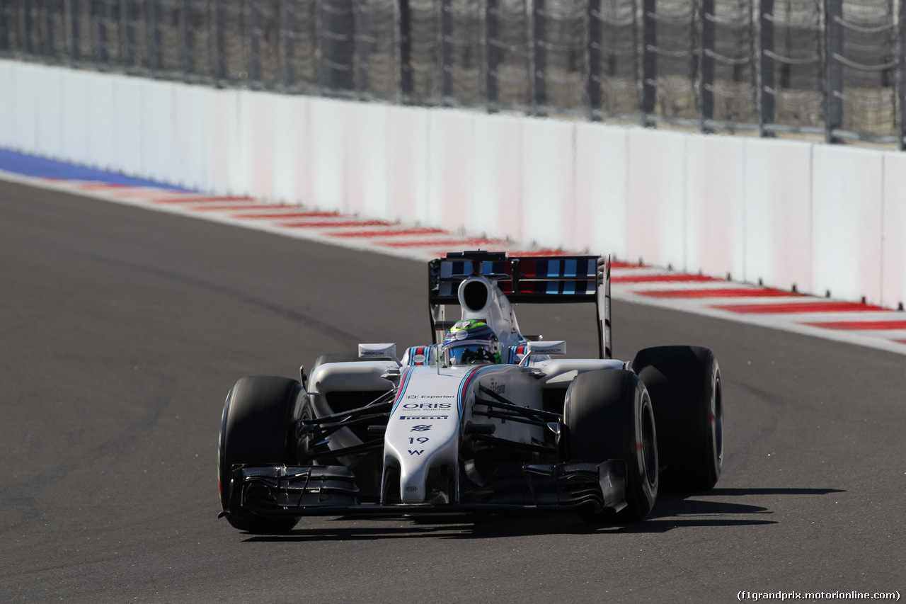 GP RUSSIA, 11.10.2014- Prove Libere 3, Felipe Massa (BRA) Williams F1 Team FW36