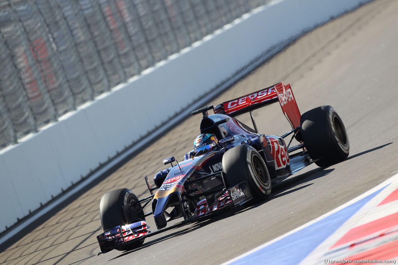 GP RUSSIA, 11.10.2014- Prove Libere 3, Jean-Eric Vergne (FRA) Scuderia Toro Rosso STR9