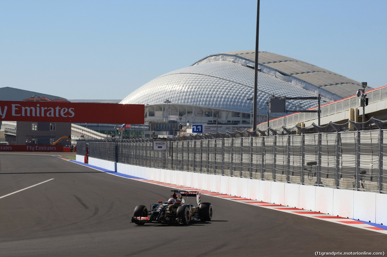 GP RUSSIA, 11.10.2014- Prove Libere 3, Romain Grosjean (FRA) Lotus F1 Team E22