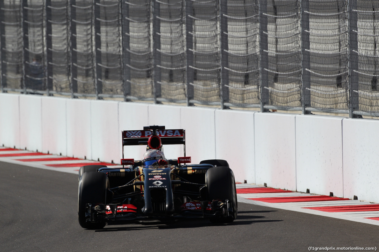 GP RUSSIA, 11.10.2014- Prove Libere 3, Romain Grosjean (FRA) Lotus F1 Team E22