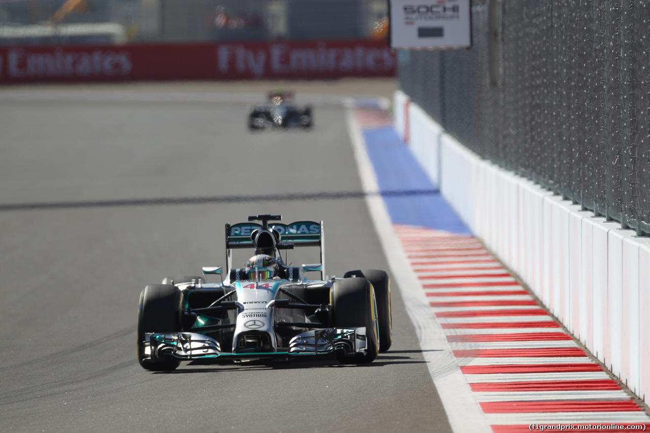 GP RUSSIA, 11.10.2014- Prove Libere 3, Lewis Hamilton (GBR) Mercedes AMG F1 W05
