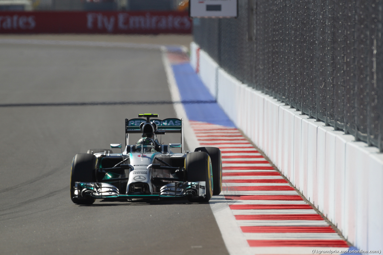 GP RUSSIA, 11.10.2014- Prove Libere 3, Nico Rosberg (GER) Mercedes AMG F1 W05