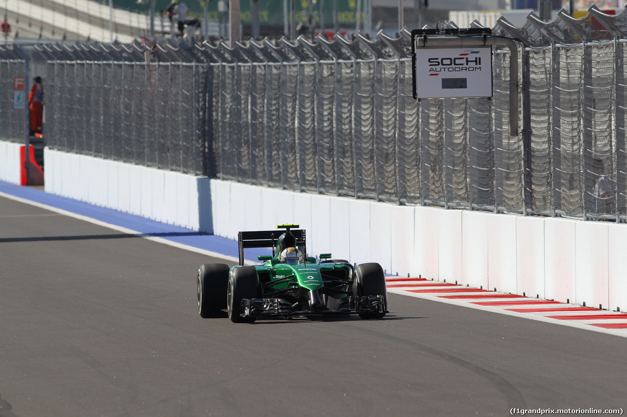 GP RUSSIA, 11.10.2014- Prove Libere 3, Marcus Ericsson (SWE) Caterham F1 Team CT-04