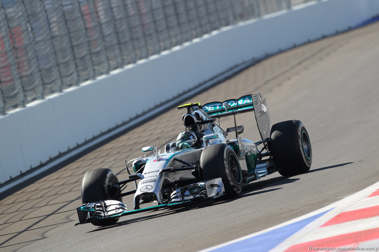 GP RUSSIA, 11.10.2014- Prove Libere 3, Nico Rosberg (GER) Mercedes AMG F1 W05