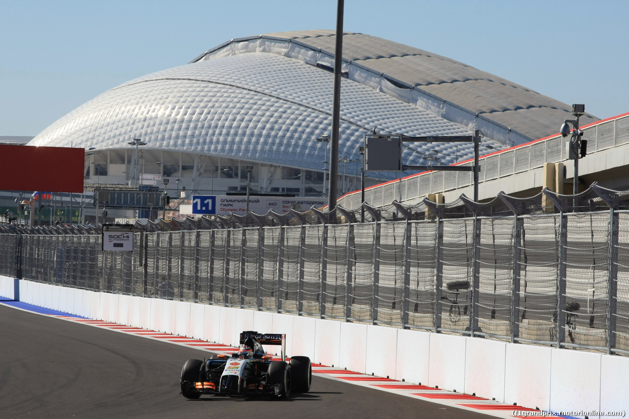 GP RUSSIA, 11.10.2014- Prove Libere 3, Nico Hulkenberg (GER) Sahara Force India VJM07