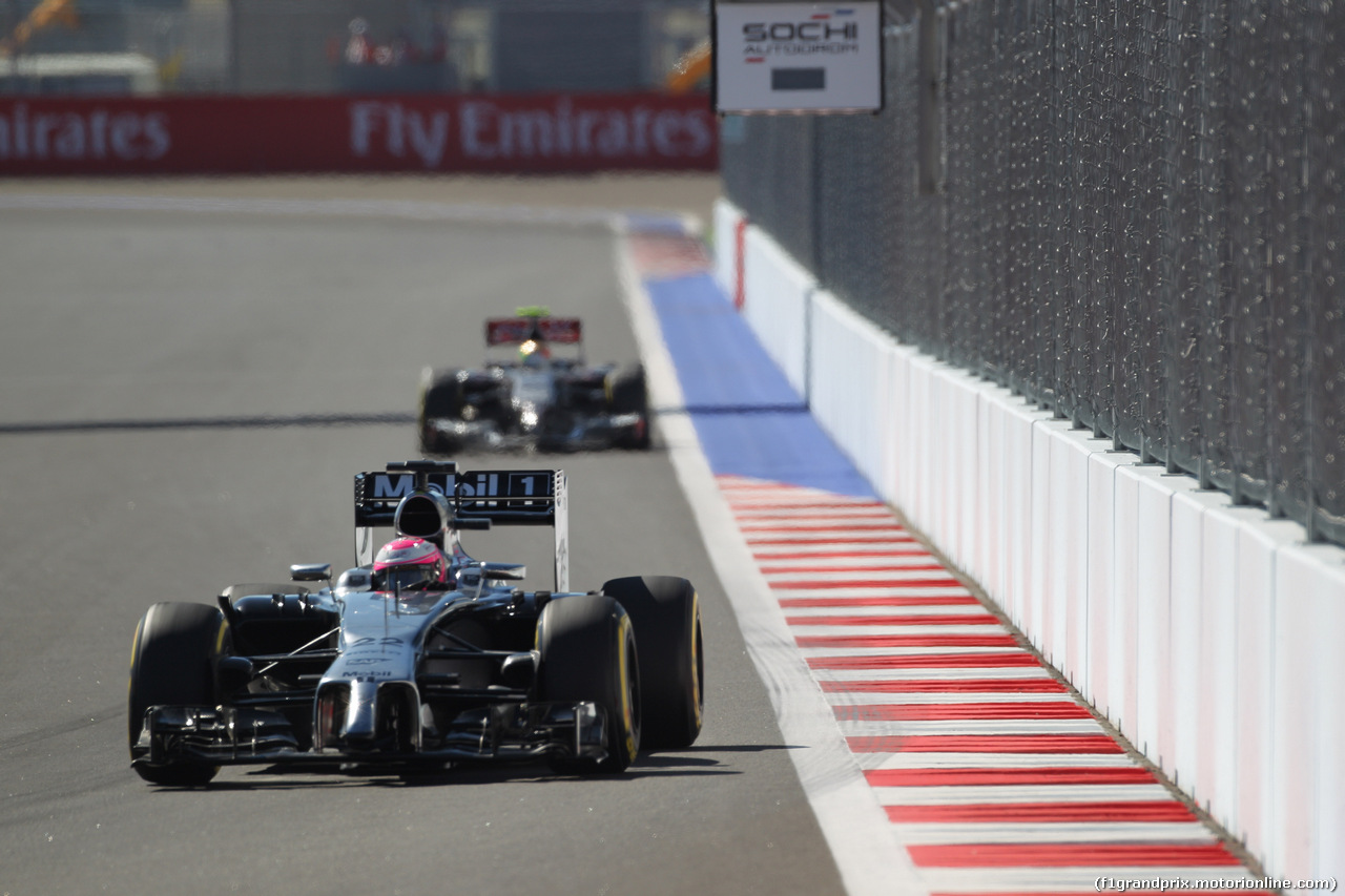 GP RUSSIA, 11.10.2014- Prove Libere 3, Jenson Button (GBR) McLaren Mercedes MP4-29