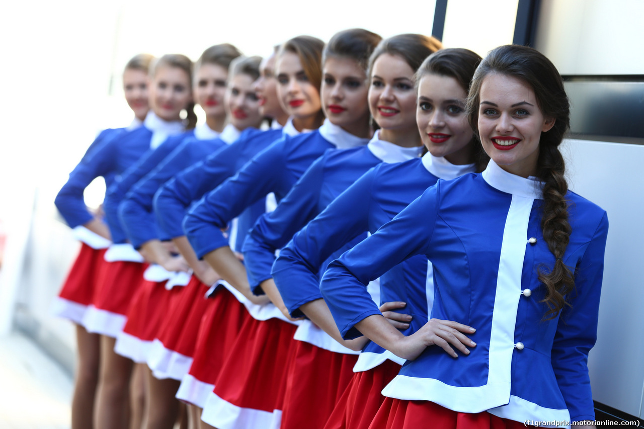 GP RUSSIA, 11.10.2014- Prove Libere 3, grid girl, pitbabess