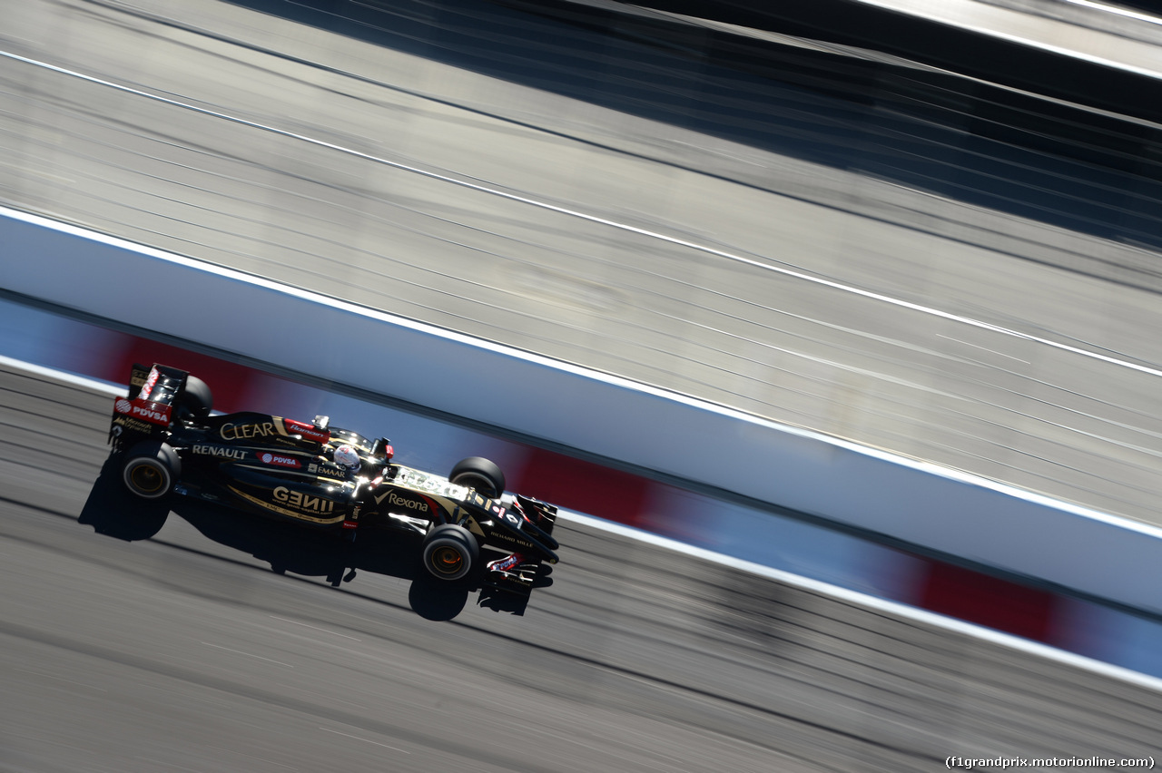 GP RUSSIA, 11.10.2014- Prove Libere 3, Romain Grosjean (FRA) Lotus F1 Team E22