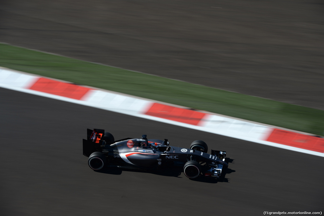 GP RUSSIA, 11.10.2014- Prove Libere 3, Adrian Sutil (GER) Sauber F1 Team C33