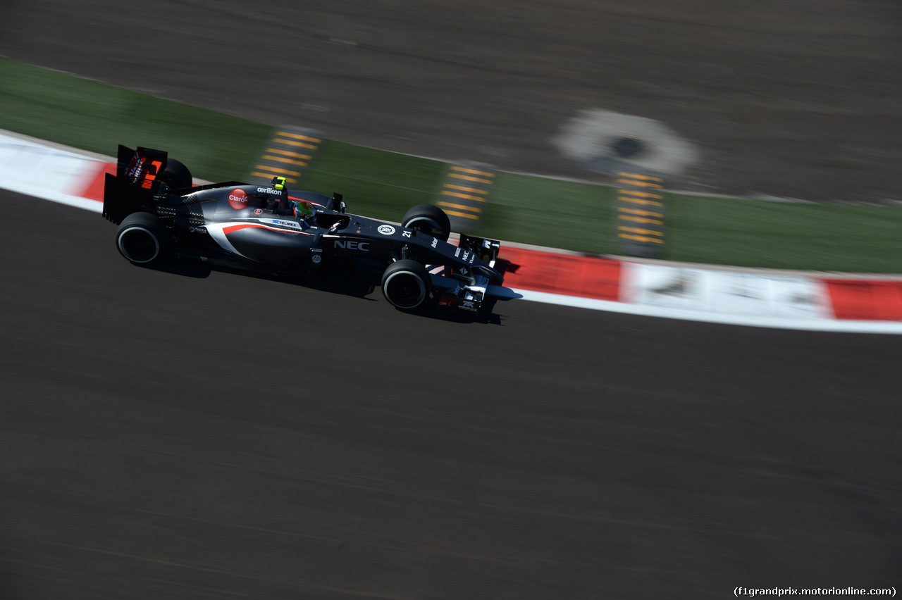 GP RUSSIA, 11.10.2014- Prove Libere 3, Esteban Gutierrez (MEX) Sauber F1 Team C33
