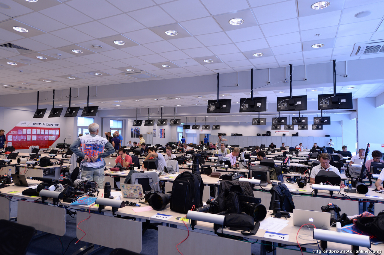 GP RUSSIA, 11.10.2014- A view of the media center