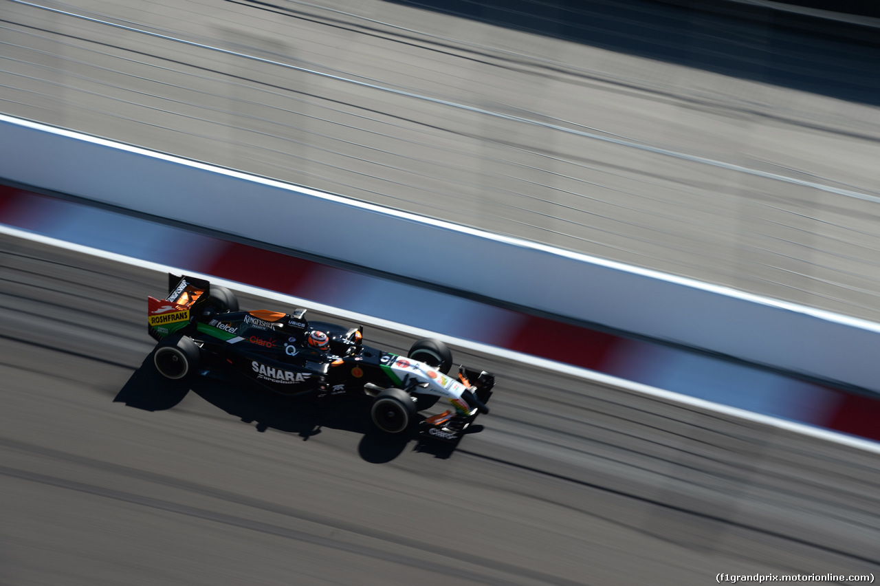 GP RUSSIA, 11.10.2014- Prove Libere 3, Nico Hulkenberg (GER) Sahara Force India VJM07