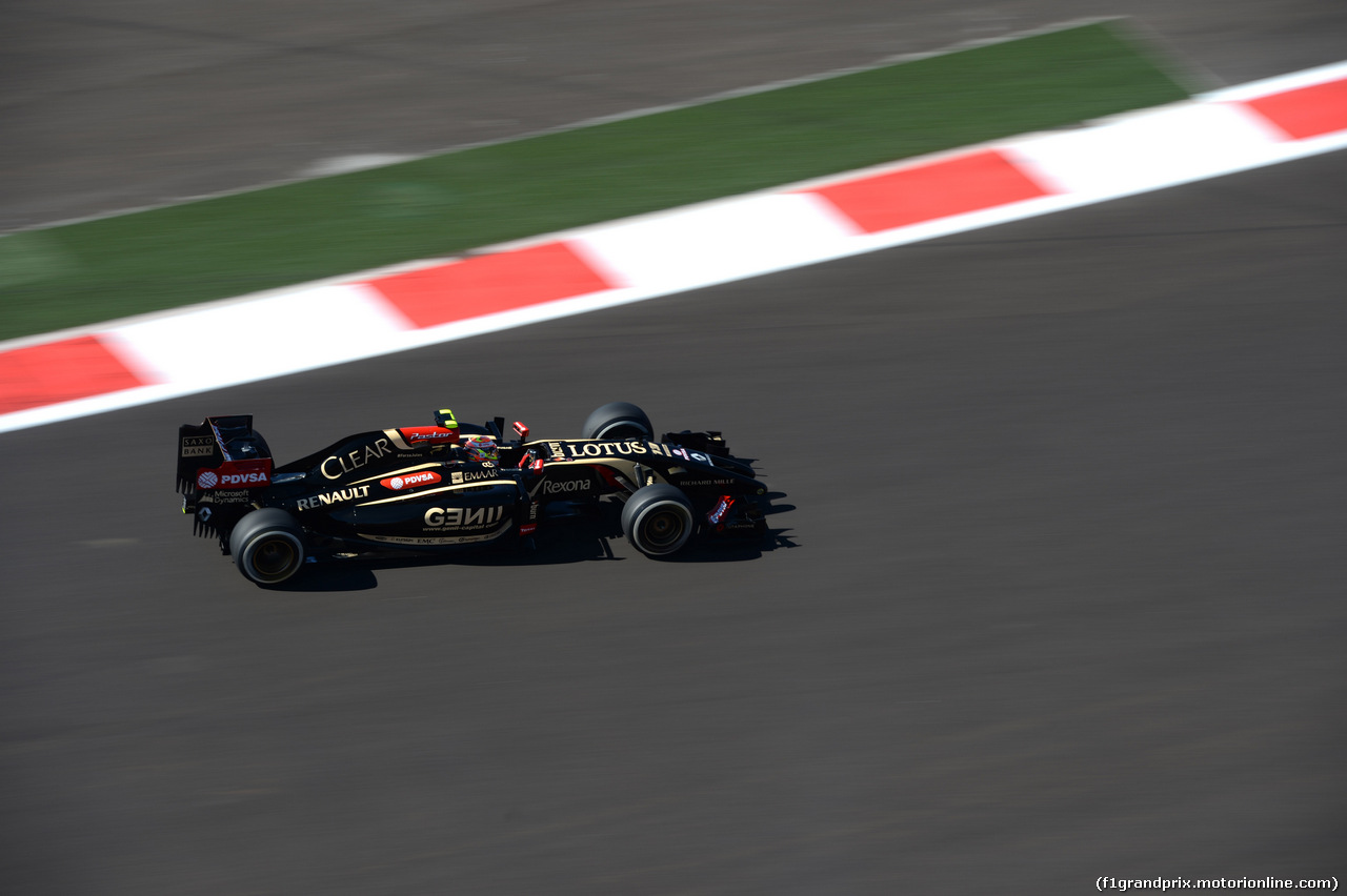 GP RUSSIA, 11.10.2014- Prove Libere 3, Pastor Maldonado (VEN) Lotus F1 Team, E22