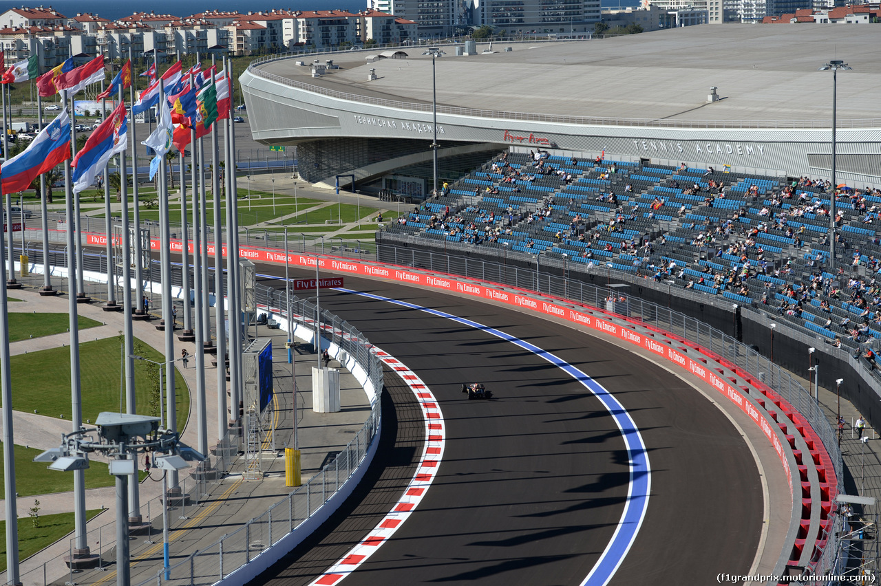 GP RUSSIA, 11.10.2014- Prove Libere 3, Romain Grosjean (FRA) Lotus F1 Team E22