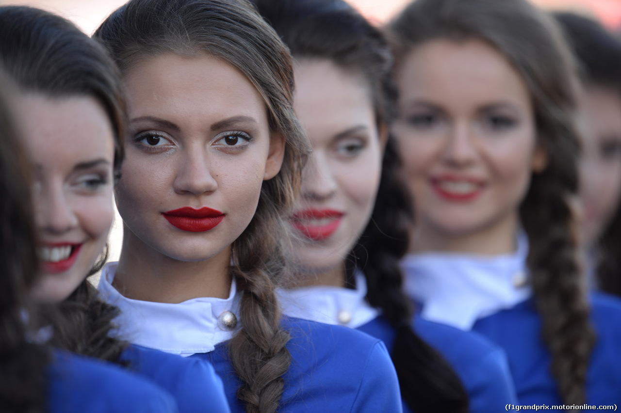 GP RUSSIA, 11.10.2014- griglia girls