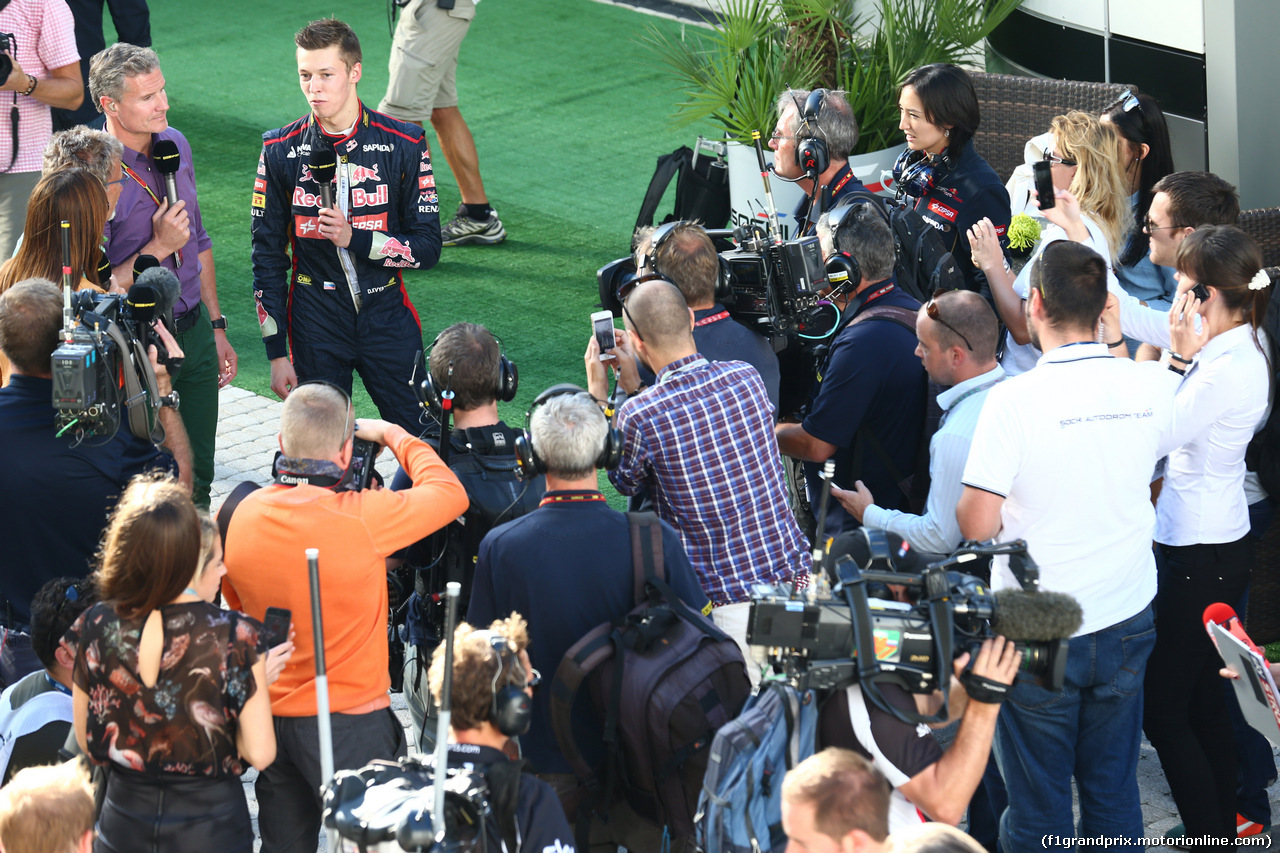 GP RUSSIA, 11.10.2014- Qualifiche, Daniil Kvyat (RUS) Scuderia Toro Rosso STR9 meet the media