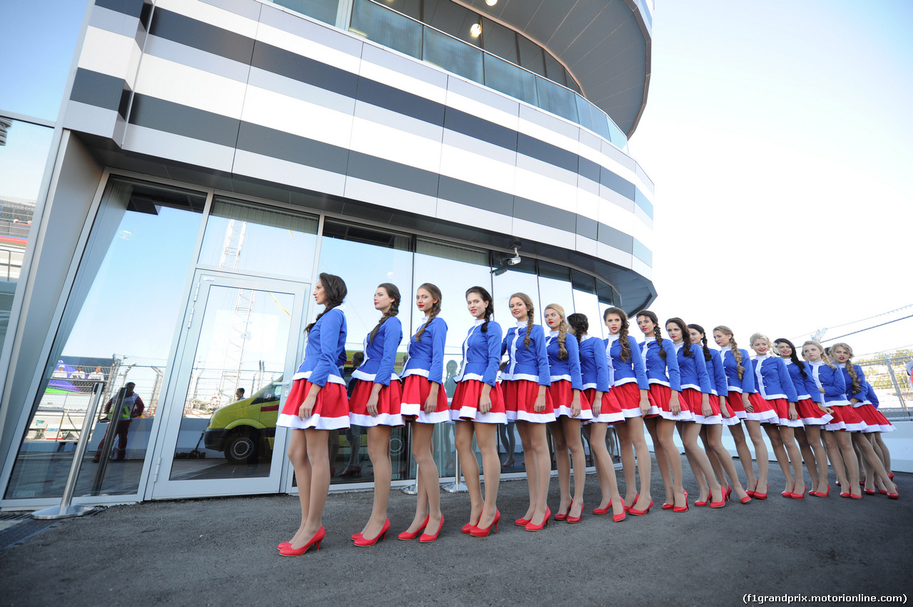 GP RUSSIA, 11.10.2014- griglia girls