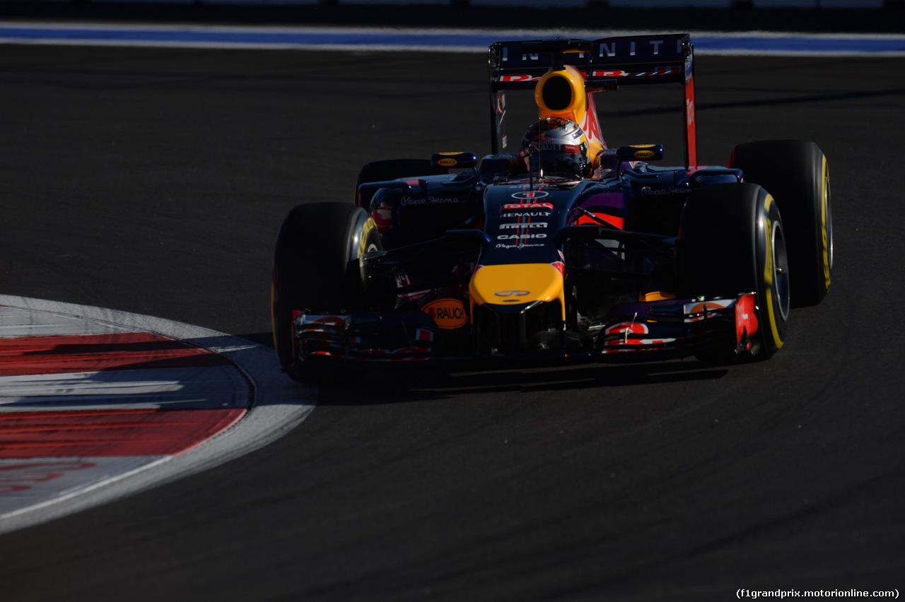 GP RUSSIA, 11.10.2014- Qualifiche, Sebastian Vettel (GER) Infiniti Red Bull Racing RB10