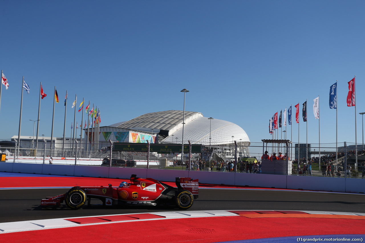 GP RUSSIA, 11.10.2014- Qualifiche, Fernando Alonso (ESP) Ferrari F14T