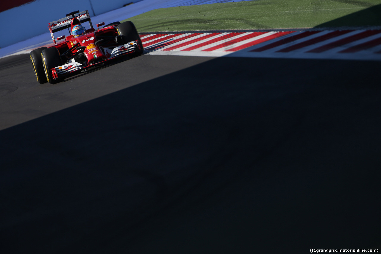 GP RUSSIA, 11.10.2014- Qualifiche, Fernando Alonso (ESP) Ferrari F14T