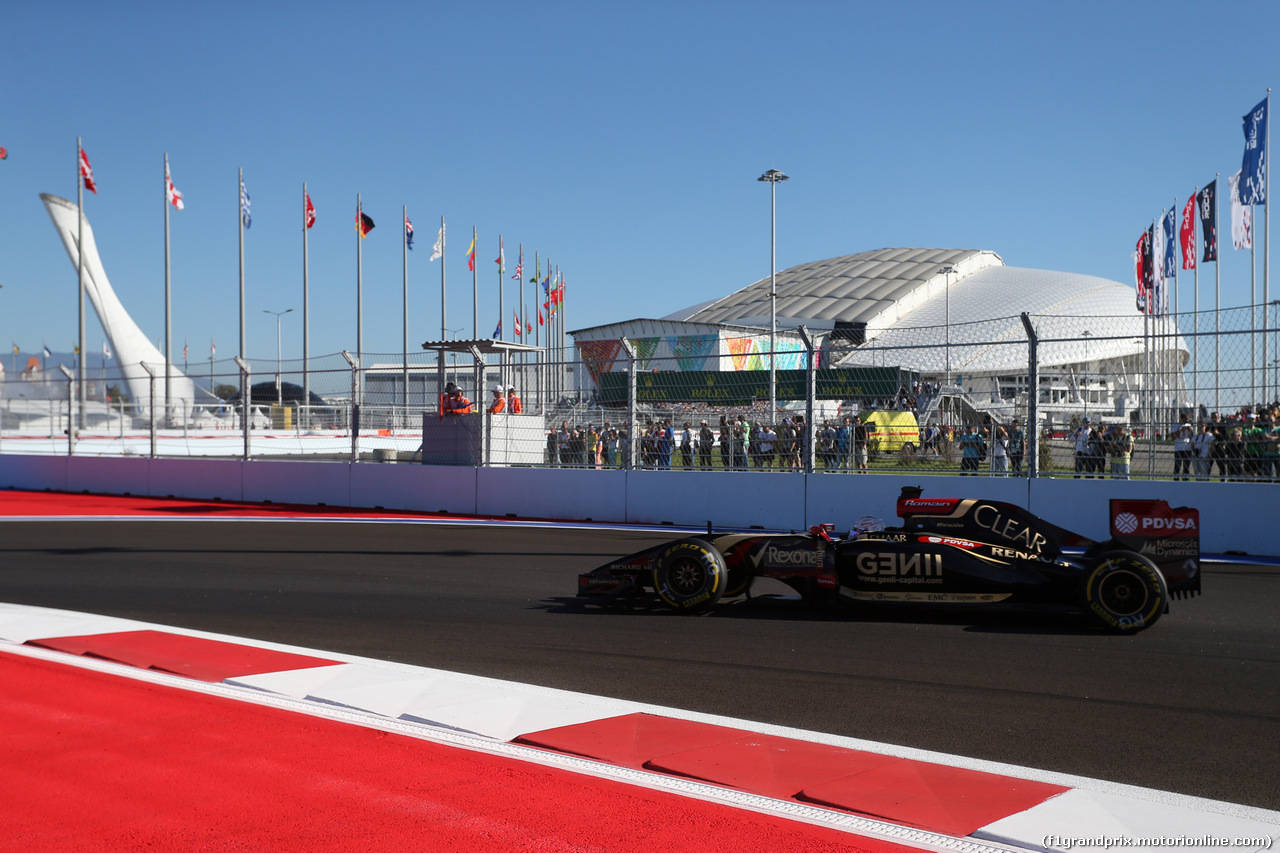GP RUSSIA, 11.10.2014- Qualifiche, Romain Grosjean (FRA) Lotus F1 Team E22