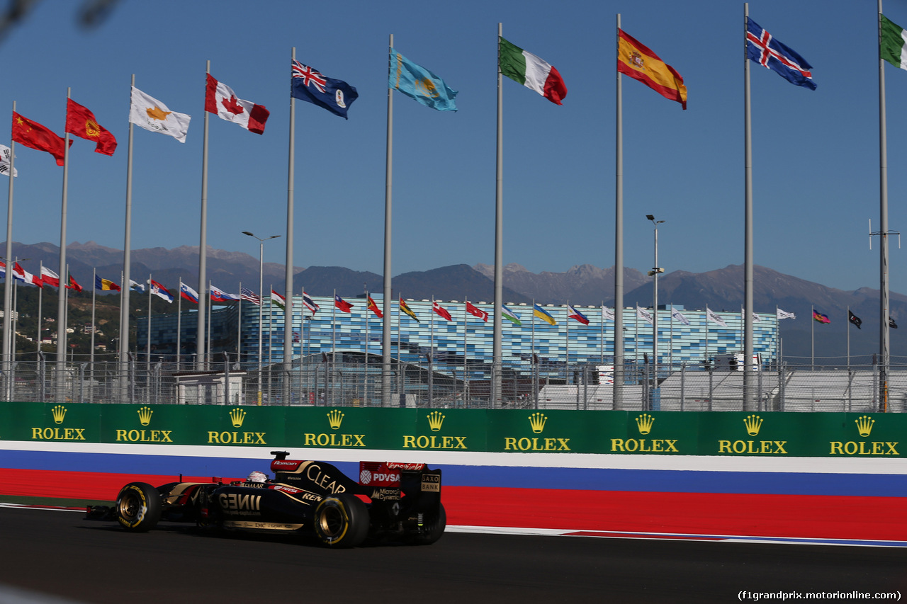 GP RUSSIA, 11.10.2014- Qualifiche, Romain Grosjean (FRA) Lotus F1 Team E22