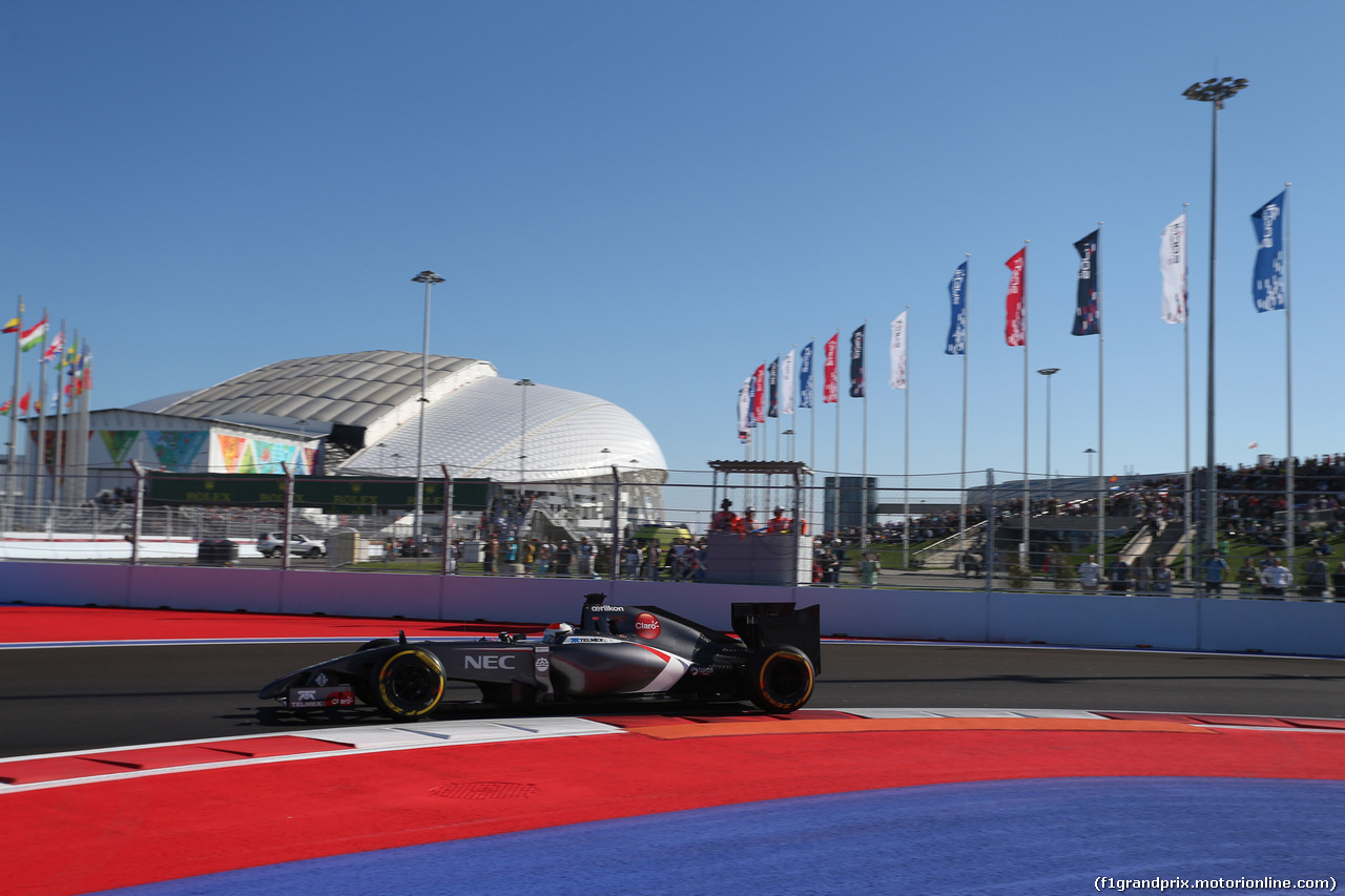 GP RUSSIA, 11.10.2014- Qualifiche, Adrian Sutil (GER) Sauber F1 Team C33