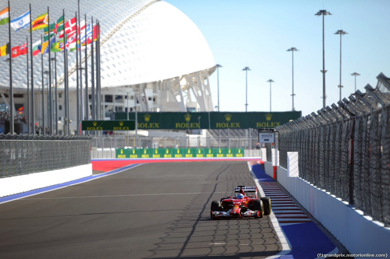 GP RUSSIA, 11.10.2014- Qualifiche, Fernando Alonso (ESP) Ferrari F14T