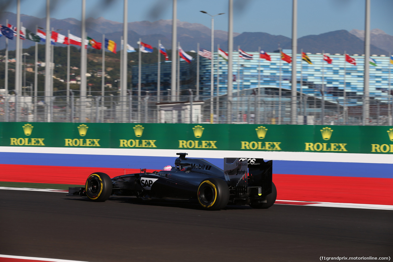 GP RUSSIA, 11.10.2014- Qualifiche, Jenson Button (GBR) McLaren Mercedes MP4-29