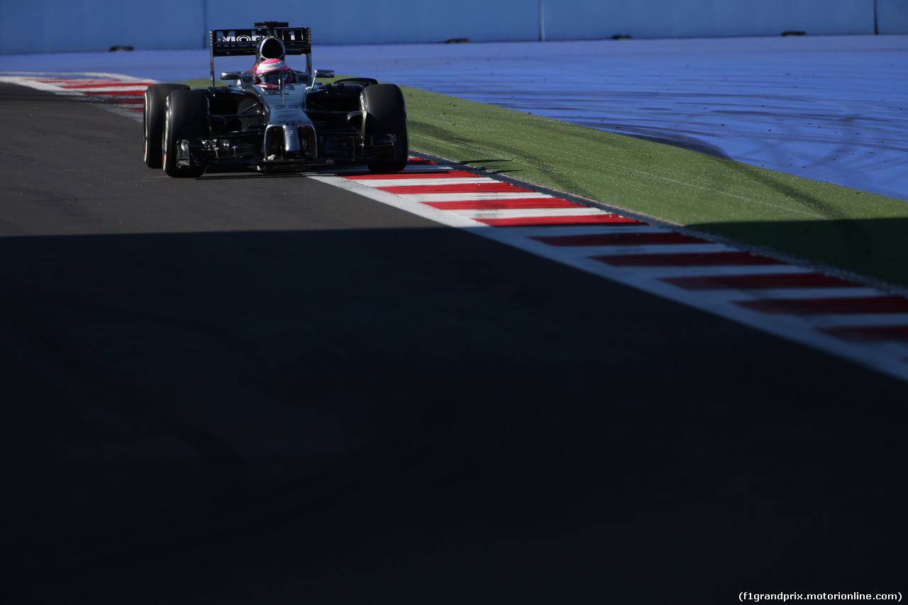 GP RUSSIA, 11.10.2014- Qualifiche, Jenson Button (GBR) McLaren Mercedes MP4-29