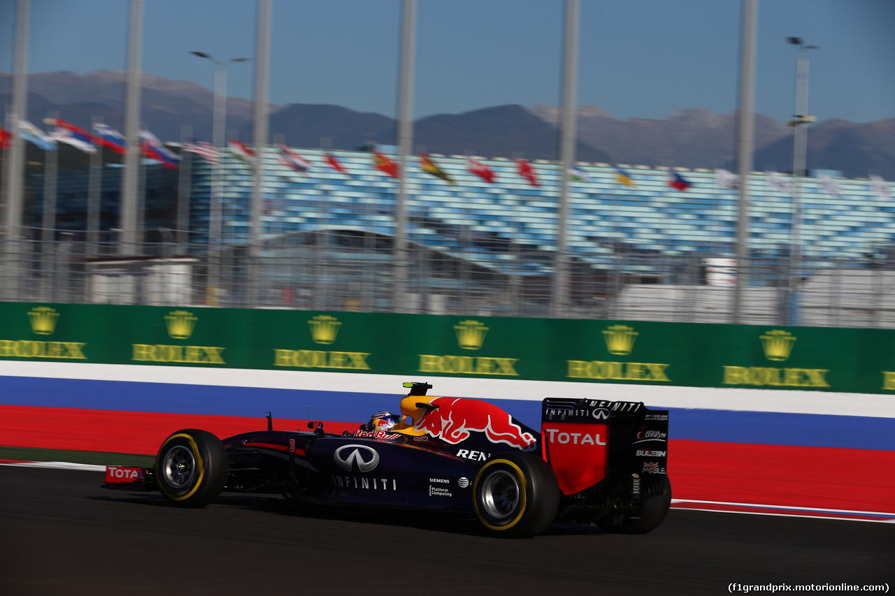 GP RUSSIA, 11.10.2014- Qualifiche, Daniel Ricciardo (AUS) Infiniti Red Bull Racing RB10