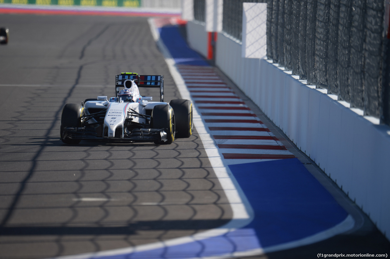 GP RUSSIA, 11.10.2014- Qualifiche, Valtteri Bottas (FIN) Williams F1 Team FW36