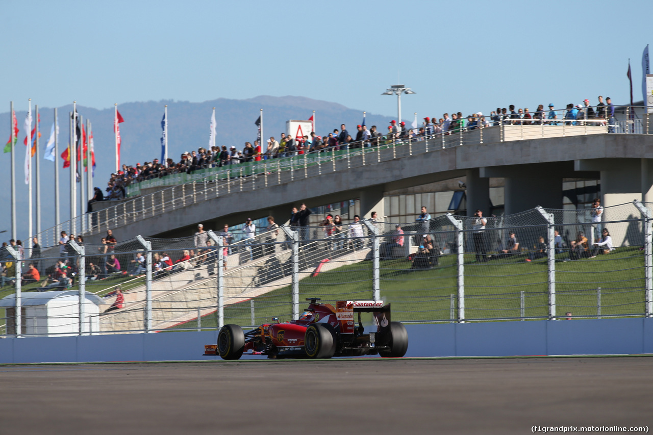 GP RUSSIA, 11.10.2014- Qualifiche, Fernando Alonso (ESP) Ferrari F14T