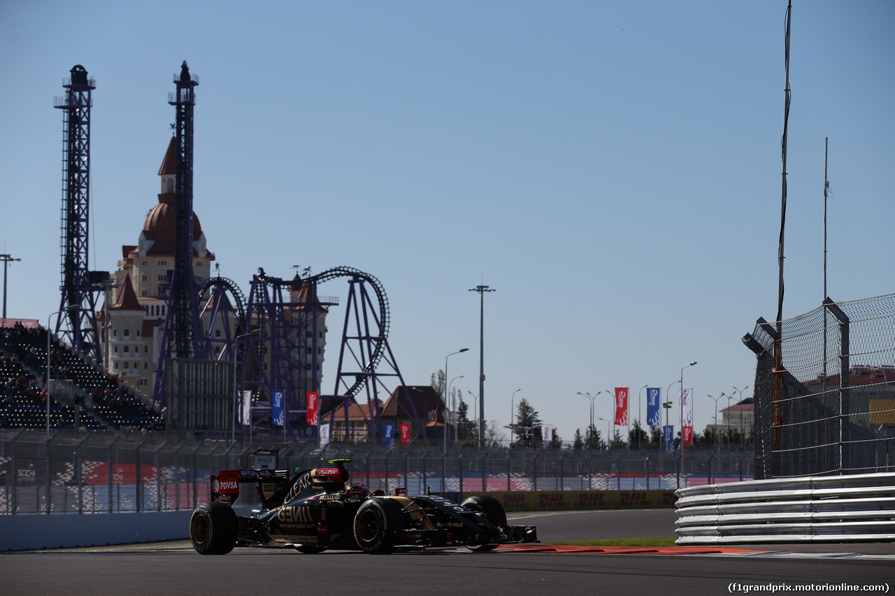 GP RUSSIA, 11.10.2014- Prove Libere 3, Pastor Maldonado (VEN) Lotus F1 Team, E22