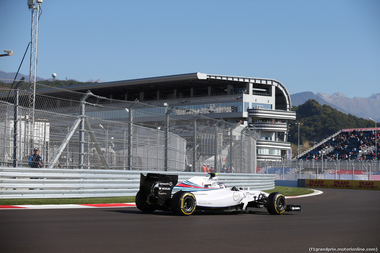 GP RUSSIA, 11.10.2014- Prove Libere 3, Valtteri Bottas (FIN) Williams F1 Team FW36