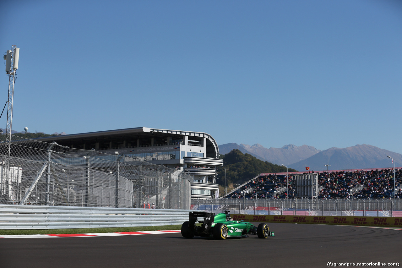 GP RUSSIA, 11.10.2014- Prove Libere 3, Marcus Ericsson (SWE) Caterham F1 Team CT-04