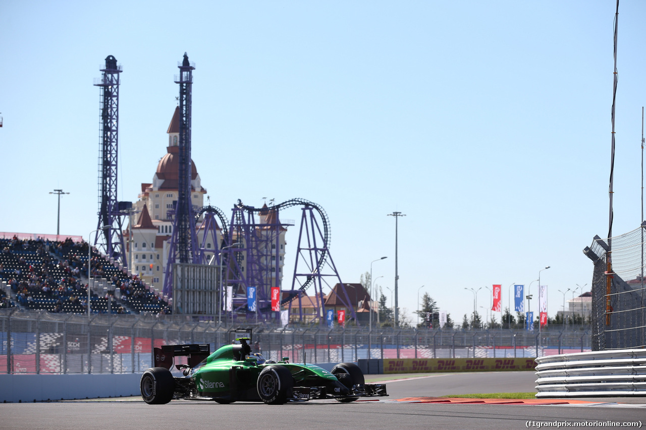 GP RUSSIA, 11.10.2014- Prove Libere 3, Kamui Kobayashi (JPN) Caterham F1 Team CT05
