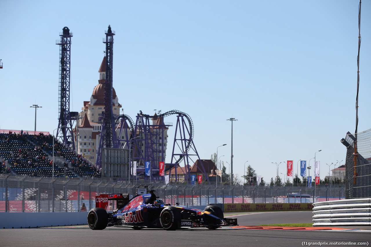 GP RUSSIA, 11.10.2014- Prove Libere 3, Jean-Eric Vergne (FRA) Scuderia Toro Rosso STR9