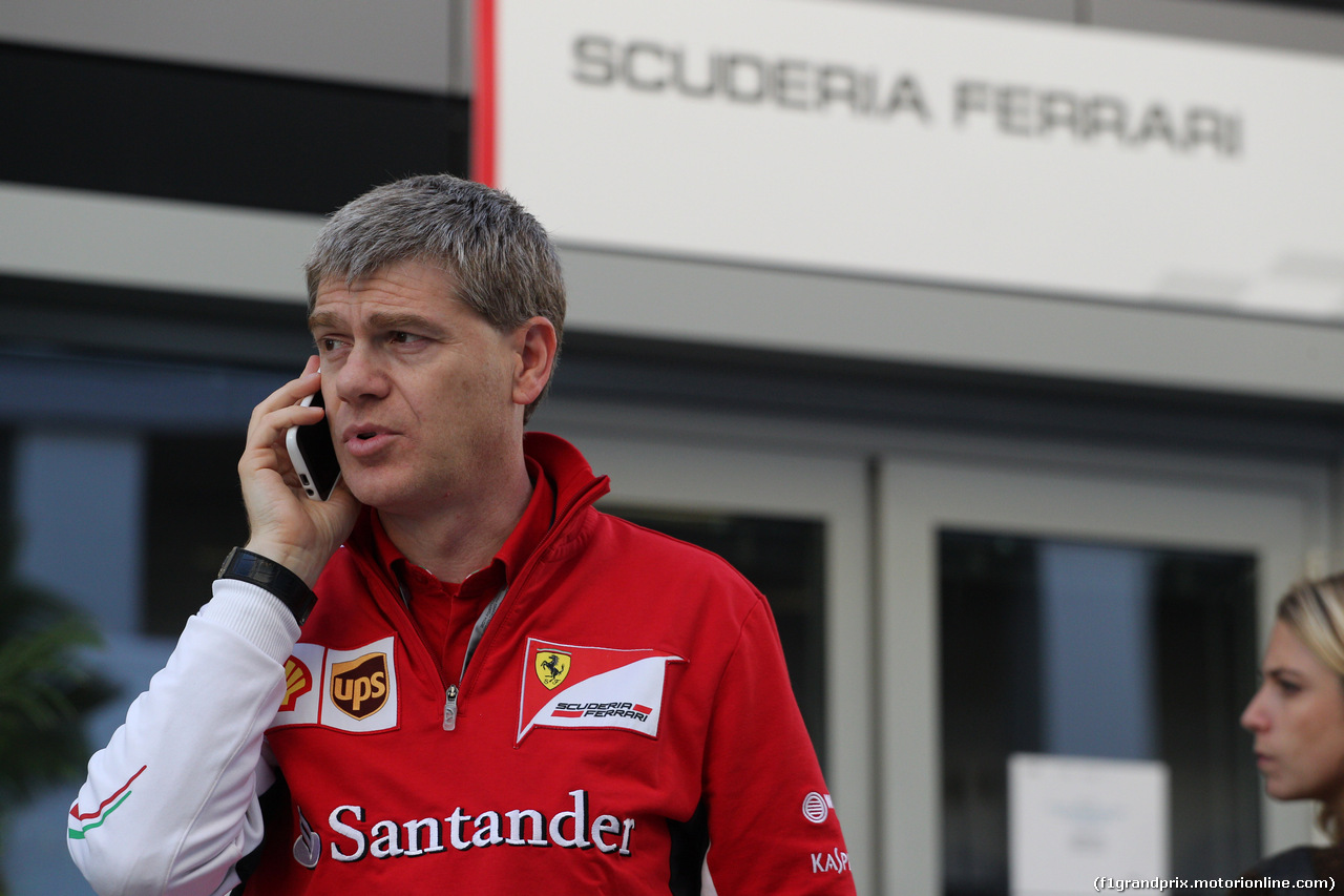 GP RUSSIA, 11.10.2014- Antonello Coletta (ITA) Director of Ferrari Sport activities