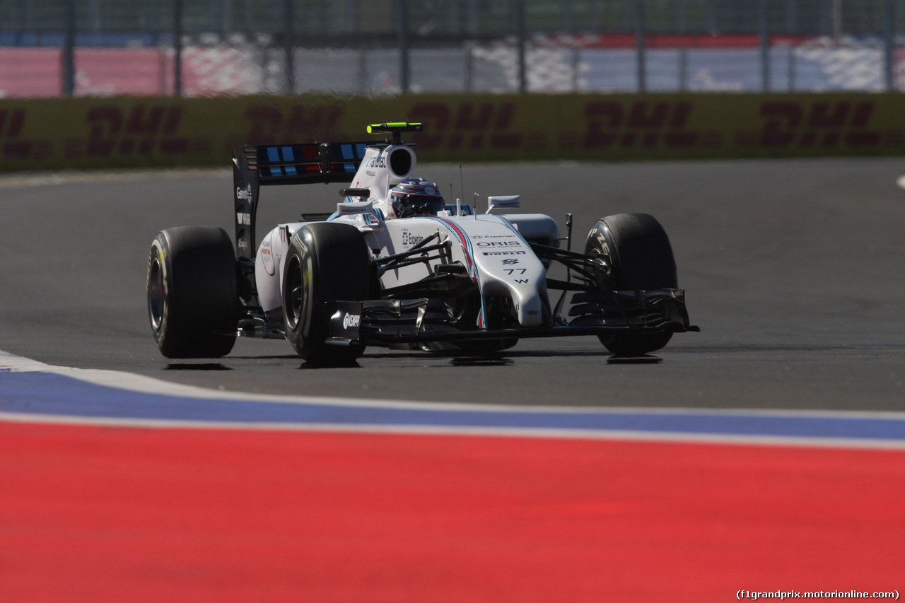 GP RUSSIA, 11.10.2014- Prove Libere 3, Valtteri Bottas (FIN) Williams F1 Team FW36
