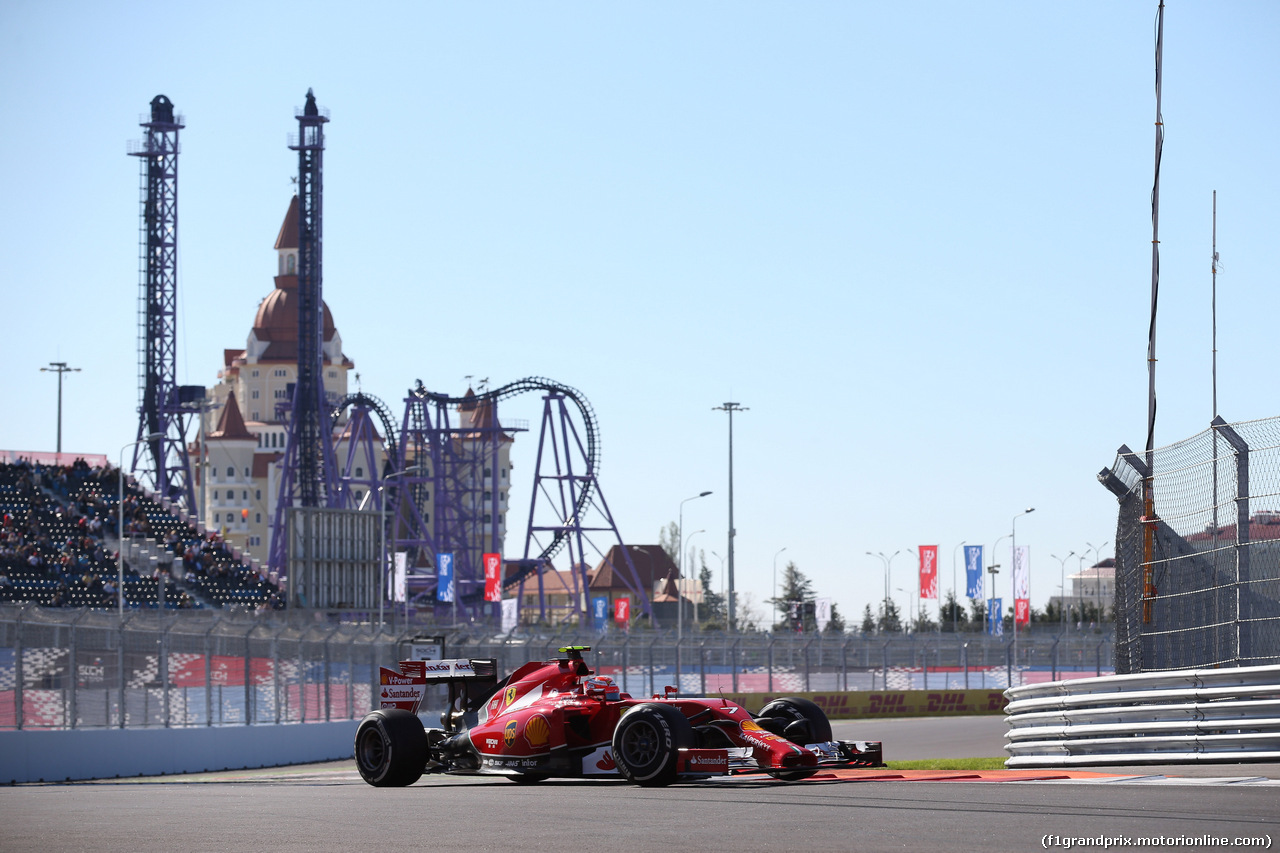 GP RUSSIA, 11.10.2014- Prove Libere 3, Kimi Raikkonen (FIN) Ferrari F14T