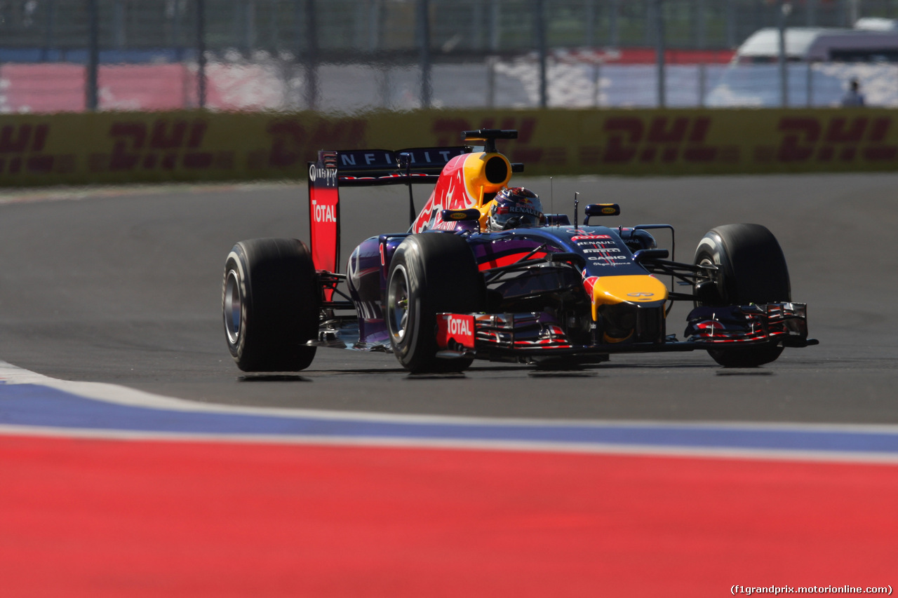 GP RUSSIA, 11.10.2014- Prove Libere 3, Daniel Ricciardo (AUS) Infiniti Red Bull Racing RB10