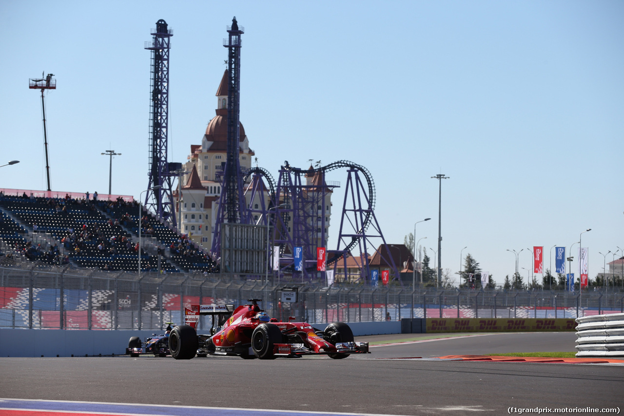 GP RUSSIA, 11.10.2014- Prove Libere 3, Fernando Alonso (ESP) Ferrari F14T