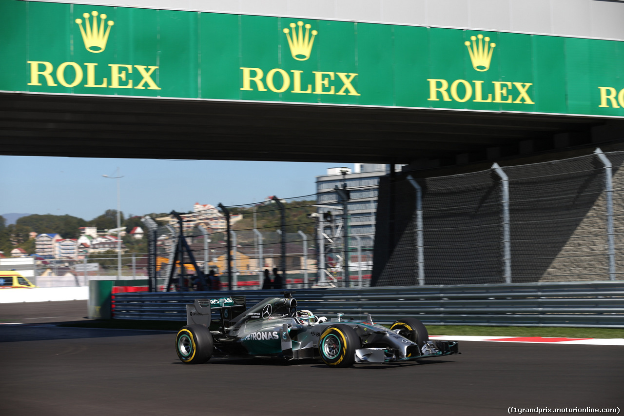 GP RUSSIA, 11.10.2014- Prove Libere 3, Lewis Hamilton (GBR) Mercedes AMG F1 W05
