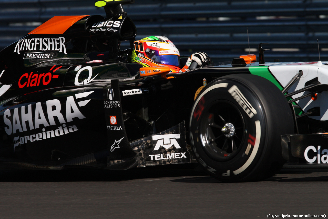 GP RUSSIA, 11.10.2014- Prove Libere 3, Sergio Perez (MEX) Sahara Force India F1 Team VJM07