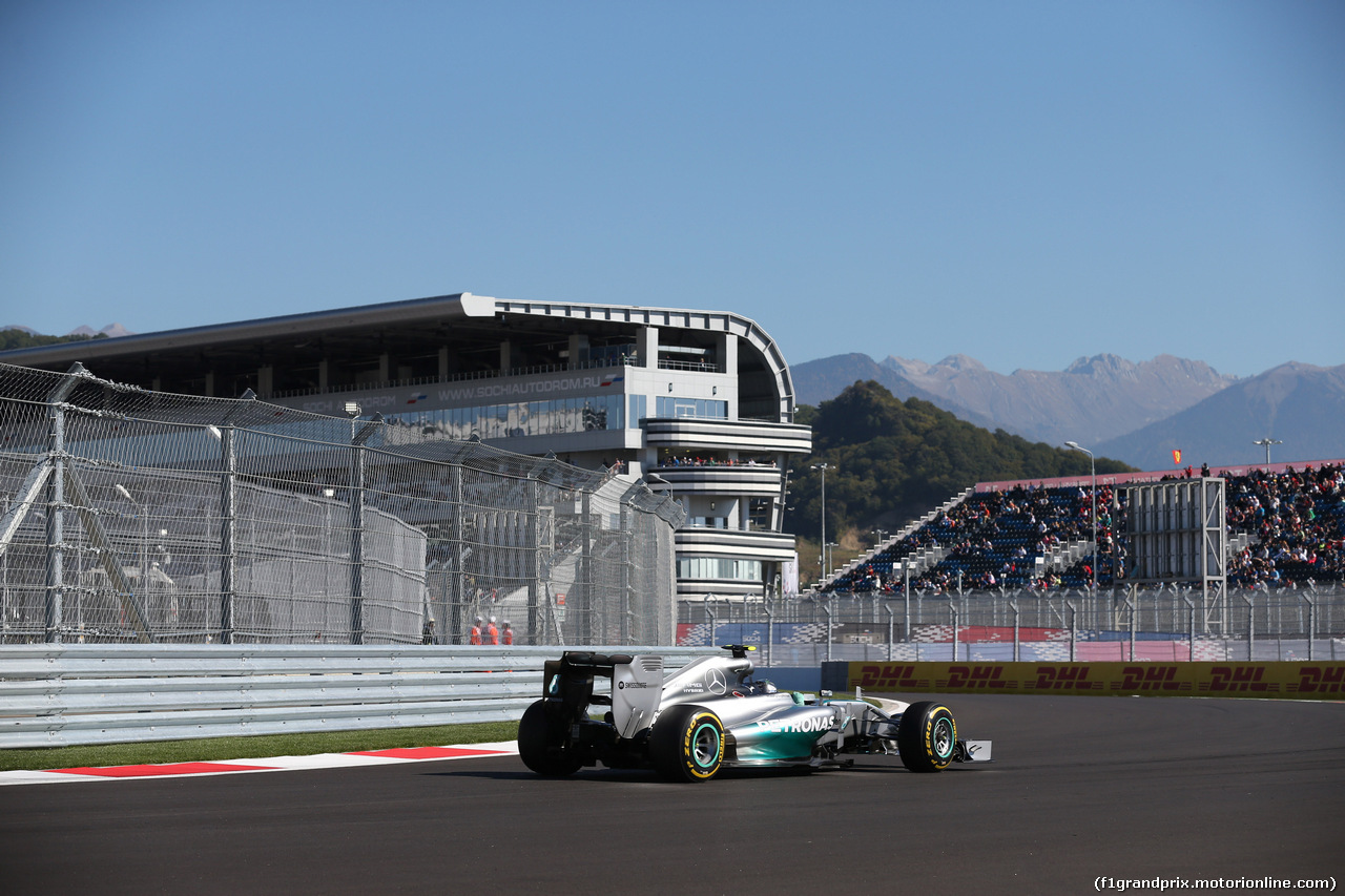 GP RUSSIA, 11.10.2014- Prove Libere 3, Nico Rosberg (GER) Mercedes AMG F1 W05