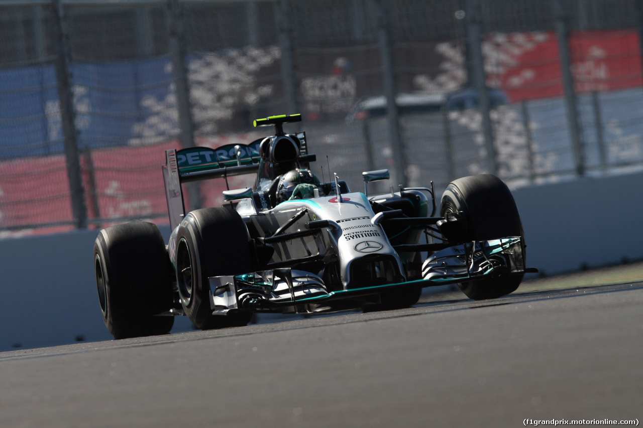 GP RUSSIA, 11.10.2014- Prove Libere 3, Nico Rosberg (GER) Mercedes AMG F1 W05