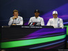 GP RUSSIA, 11.10.2014- After Qualifiche, Press Conference, pole position Lewis Hamilton (GBR) Mercedes AMG F1 W05, 2nd Nico Rosberg (GER) Mercedes AMG F1 W05, 3rd Valtteri Bottas (FIN) Williams F1 Team FW36